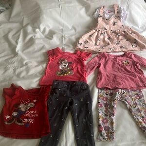 Bundle of Seven Disney Minnie Mouse Toddler Clothing Set